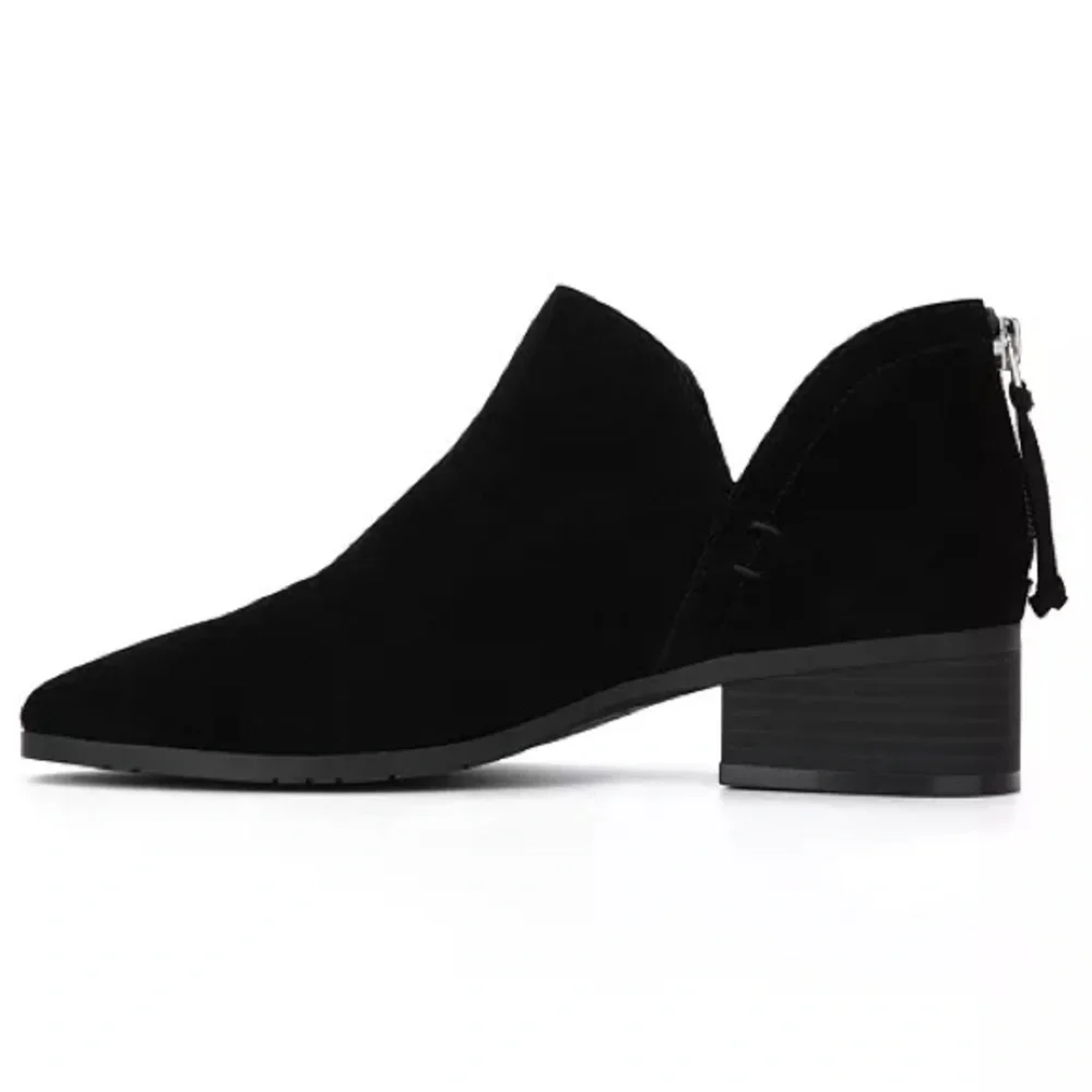 Kenneth Cole Reaction Black Suede Ankle Booties